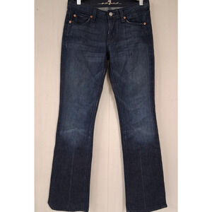 7 for All Mankind Y2K Jeans Women 27 Dark Wash Bootcut Low Rise Stretch USA